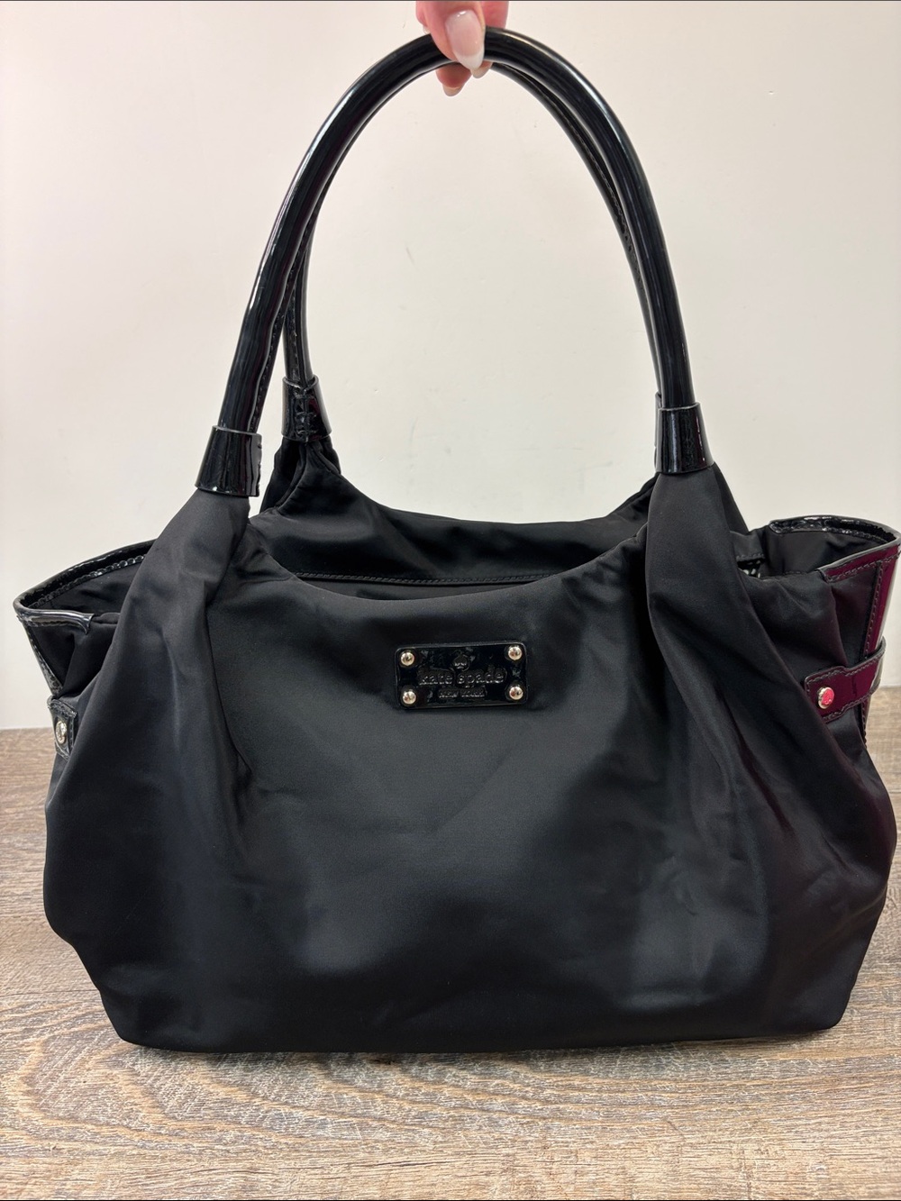 Kate Spade New York Black Nylon Tote Shoulder Bag